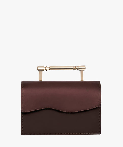Iris Brown and Brown Satin