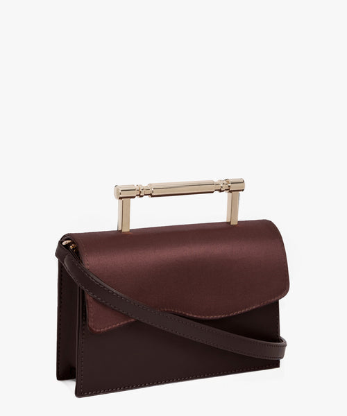 Iris Brown and Brown Satin