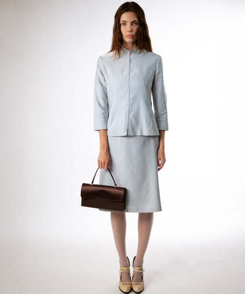 Daphne Brown and Brown Satin