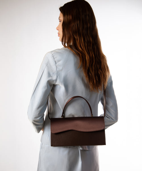 Daphne Brown and Brown Satin