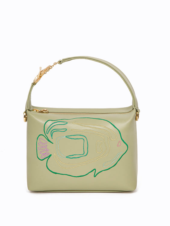 Irene Green Fish Embroidery