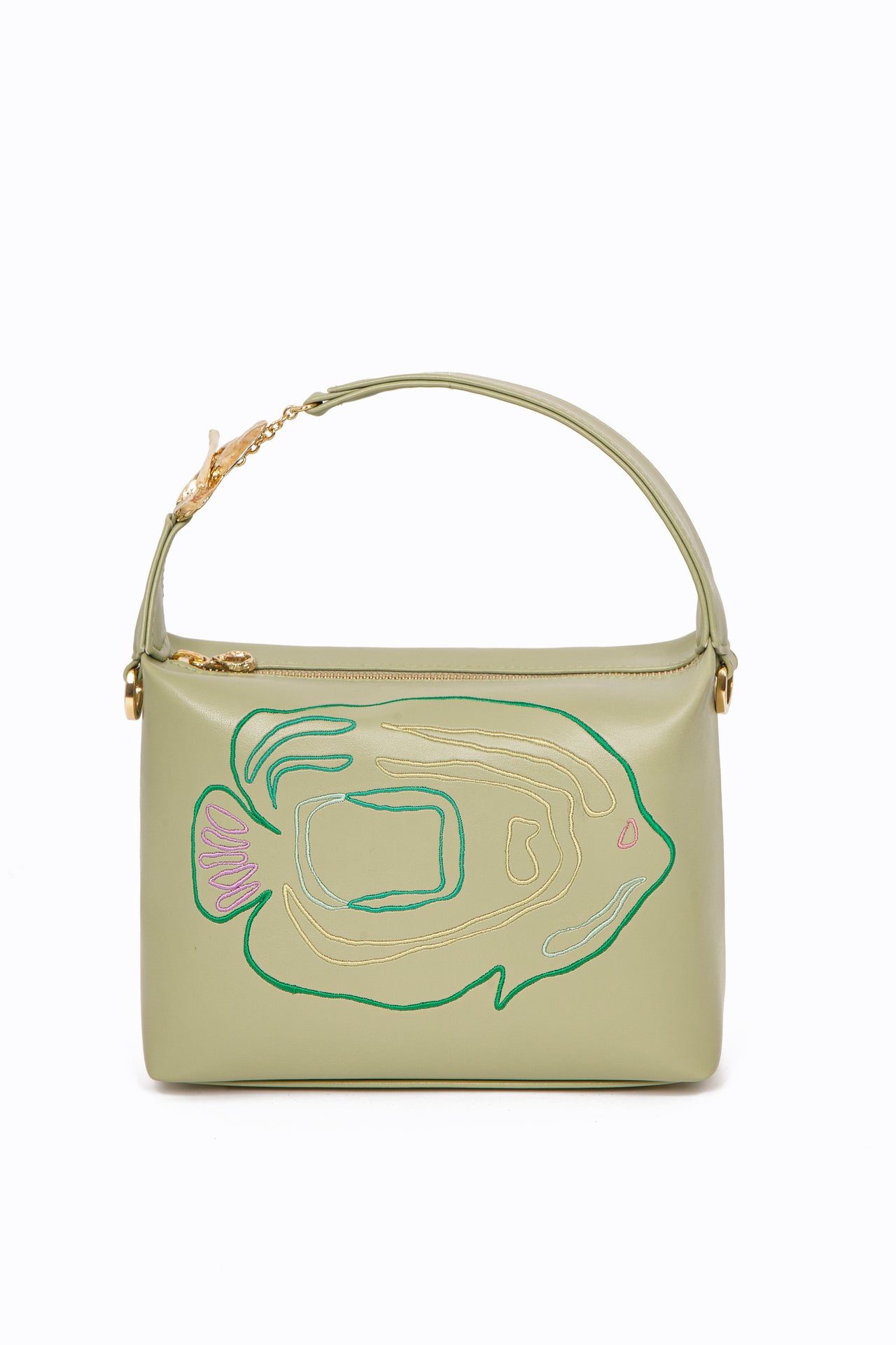 Irene Green Fish Embroidery