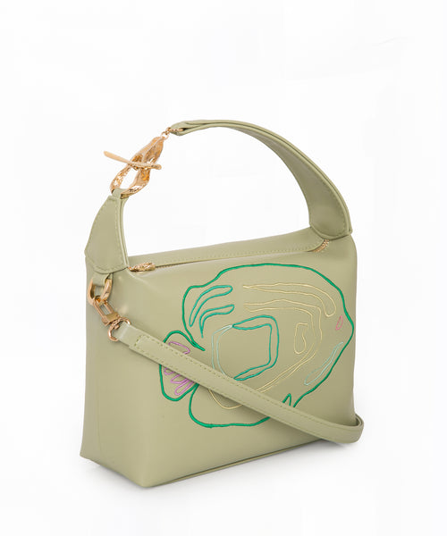 Irene Green Fish Embroidery