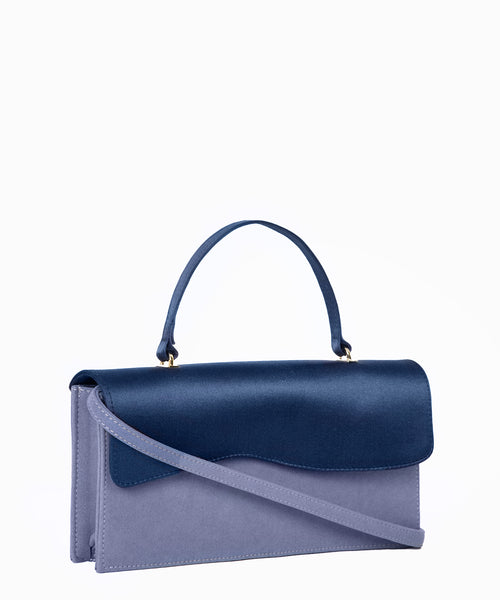 Daphne Blue and Blue Satin
