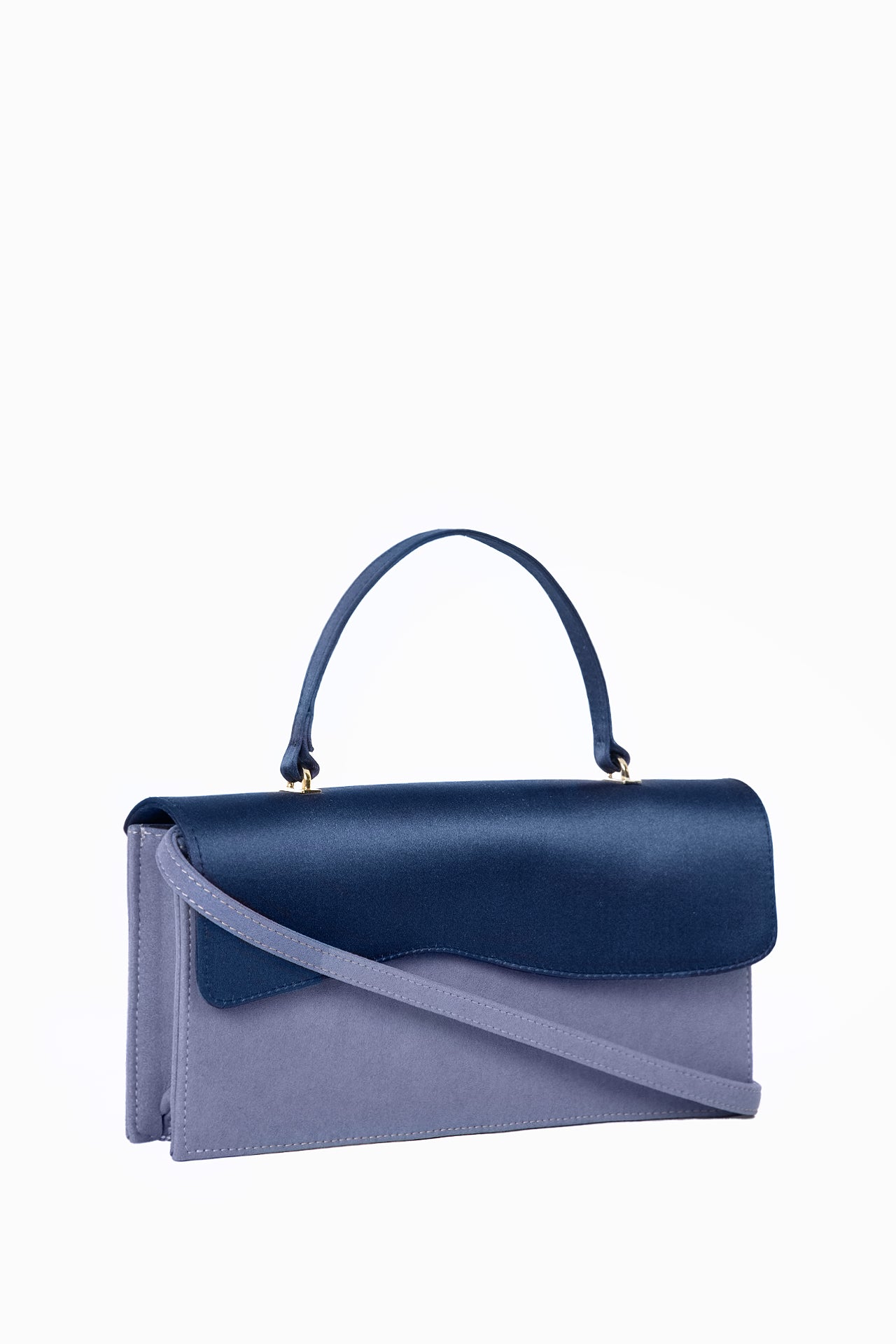 Daphne Blue and Blue Satin